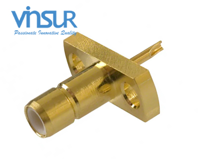 11621370 -- RF CONNECTOR - 50OHMS,SMB FEMALE, STRAIGHT, 2 HOLE FLANGE, ROUND POST